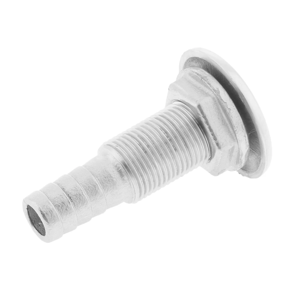 

316 Grade Stainless Steel Thru Hull Fitting 1/2'' Hose Barb - Marine/Boat/Yacht Hardware