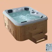 2100 мм 4 человека емкость плавательный бассейн гидромассажная Ванна акриловая гидромаска серфинг четыре человека открытый спа NS2005