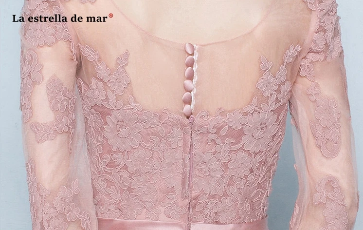 Халат demoiselle d'honneur Новый из кружева, с вырезом на шее марли три четверти рукав линии Румяна короткое платье подружки невесты свадебное