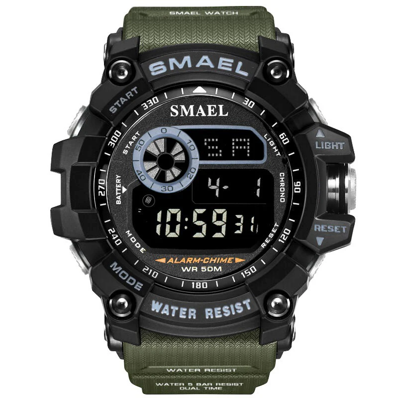 SMAEL Outdoor Sports Watches for Men Digital Watch Men's Electronic Military Clock Male Big Dial Fashion Watch Relogio Masculino 