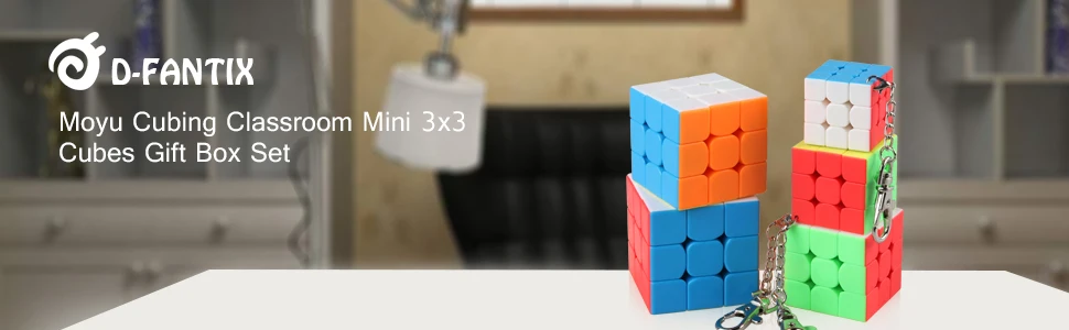 D-FantiX Moyu Cubing класс магический куб набор мини 3x3 скоростной куб с брелоками подарочная коробка