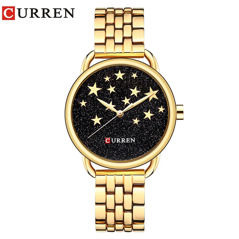 

CURREN Brand Fashion Wristwatches Women Creative Design Stainless Steel Band Ladies Dress Gift Quartz Watch Relogio Feminino New