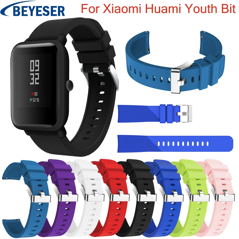 20 мм ремешок для часов Xiaomi Huami Amaizfit youth Bip умный силиконовый сменный ремешок для Xiaomi Huami Amaizfit youth Bip полосы