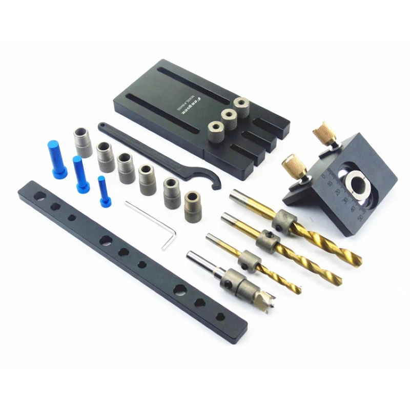 

3 in 1 Drilling locator Woodworking tool DIY Woodworking Joinery High Precision Dowel Jigs Kit 08450-S drilling guide kit