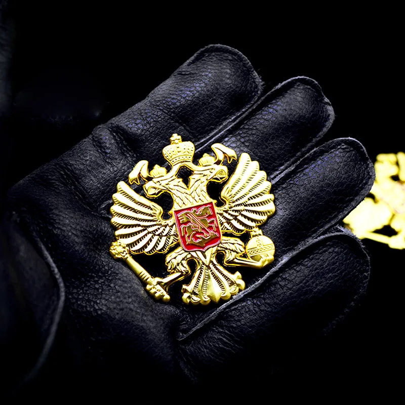 

Gold USSR Russian Masonic Double Head Eagle CCCP Freemason Pin Brooche Soviet Union Copper Pins WWII Badge