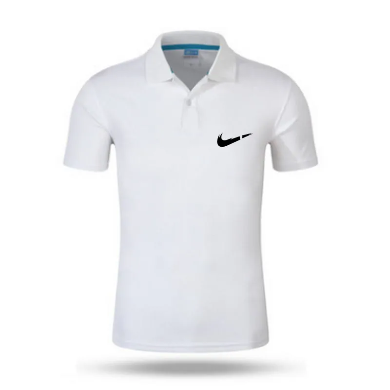 

Men Summer Polo Shirt 2019 Brand Men's Fashion printing Short Sleeve Quick-drying Polo Shirts Male Solid Breathable Tops Tee