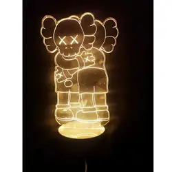 35 см ночник KAWS вместе Hug оригинальный поддельные BBF 3D свет визуальный стерео лампа с светодиодный свет акриловые фигурку игрушки M138