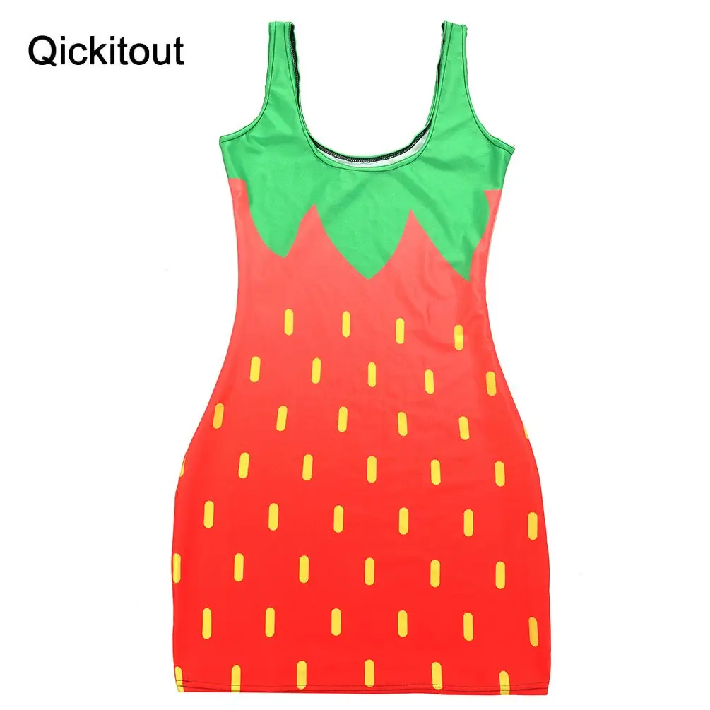 Drop ship Girl sdress Hot Women Dress Digital Print Hydra watermelon