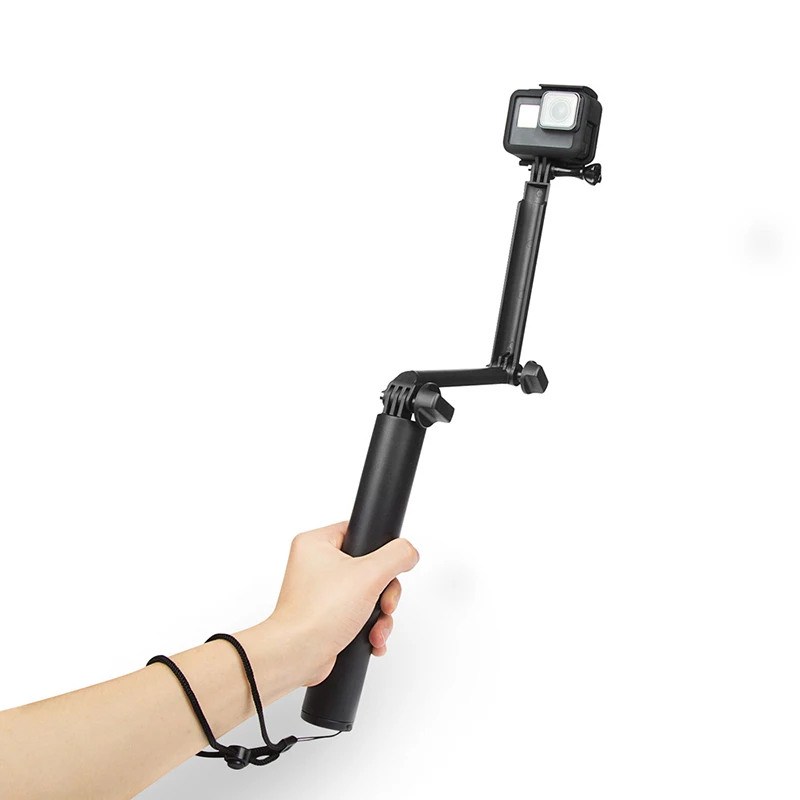 Go Pro 3 way monopod трехполосная Регулировка руки штатив селфи палка для gopro Hero 8 7 6 5 SJ4000 Sjcam XiaoYi аксессуары для камеры