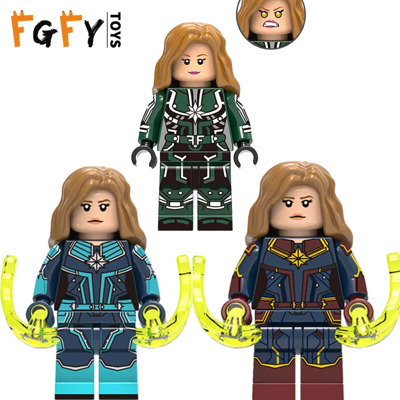 

New Legoingly Super Heroes Avengers 4 Endgame Captain Marvel Ronan Accuser Nick Fury Spiderman Building Blocks toy for children