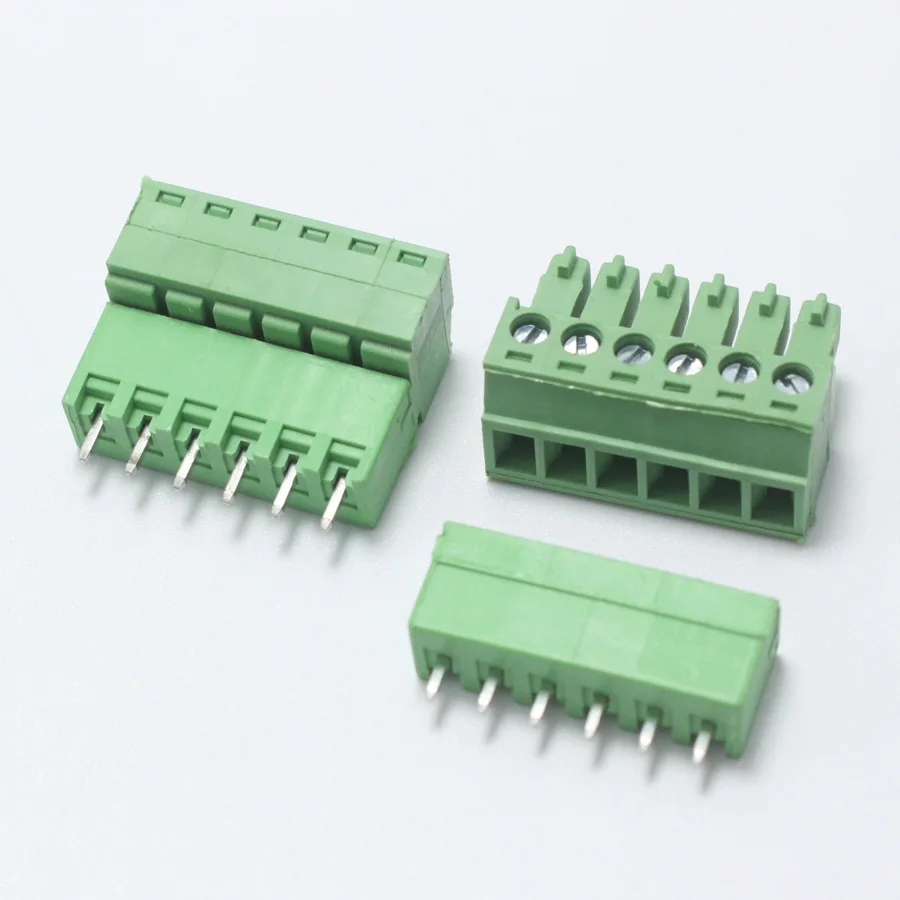 1 шт. 6Pin подключаемый клеммный блок 6P прямой контактный разъем PTB + для 22 14AWG