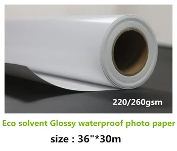 

36in China Factory Price high glossy eco solvent photo paper 220/260gsm