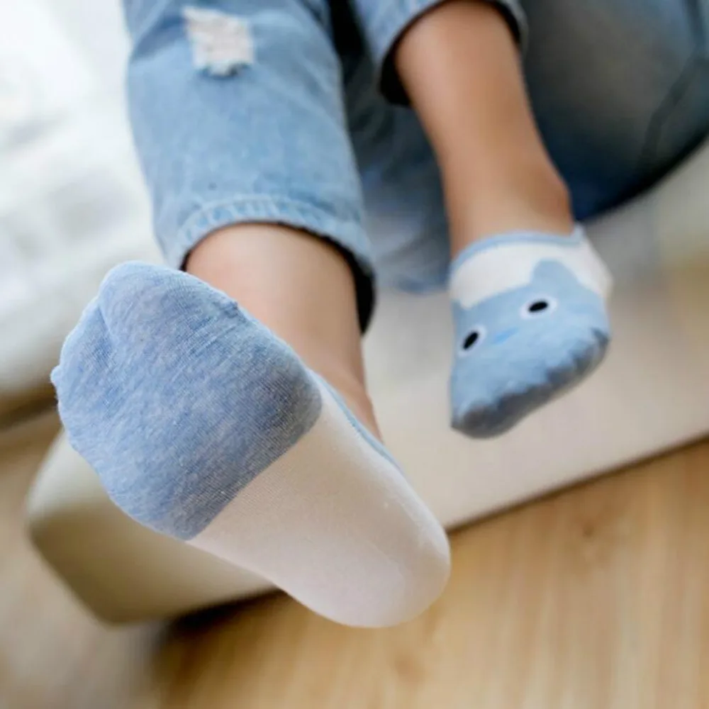M MISM/женские тонкие Повседневные носки Kawaii, 1 пара Нескользящие на плоской подошве, короткие носки в Корейском стиле, calcetines harajuku