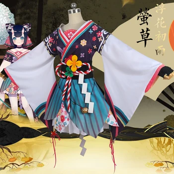 

[STOCK] 2018 Game Onmyoji Hotaru Kei New Skin Japanese Kimono Cosplay Costume Full Set For Women Halloween Free Shipping New.