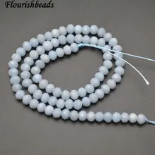 Граненый ромб резка натуральный синий ангелит 4x6 мм бусинки из камня Рондель, черный кварц, яшма распорка свободные бусины высокого качества ювелирные изделия