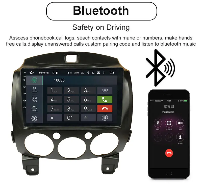 Flash Deal Aotsr Android 8.0 Car DVD Player Autoradio GPS Navigation for Mazda 2 9 inch IPS Screen Mirror-link Bluetooth no DVD 2 din radio 8