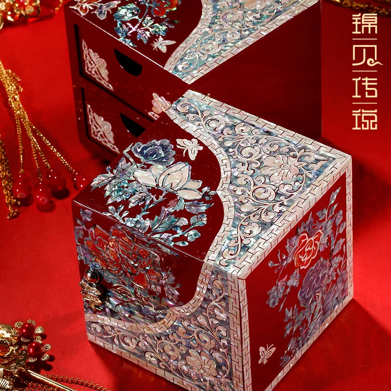 Новая мода свадебный подарок коробки для хранения ювелирных изделий деревянная принцесса серьги ожерелье ювелирные изделия коллекционные коробки органайзеры для подарков