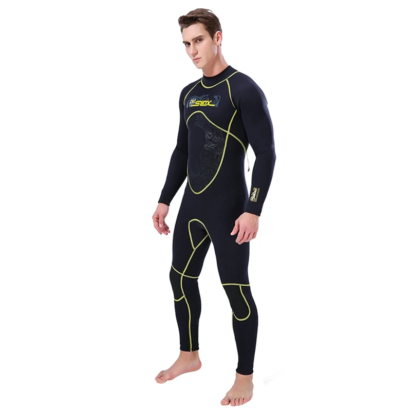 

3mm Men Swimsuit Diving Suit Swimsuit Adult Long Sleeve One-Piece Full Body Thermal Swimming Surfing Men's Sportswear Swimwear