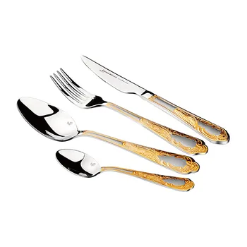 

24PCS New Stainless Steel Cutlery Sets Spoon Fork Knife Chopsticks Kit Dishes Sets Dinnerware Teaspoon Tableware Kitchen Tools