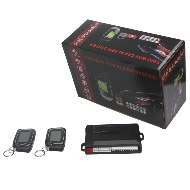 

New two way car alarm Two 2 Way LCD Car Alarm Security System with Keyless Entry Central door