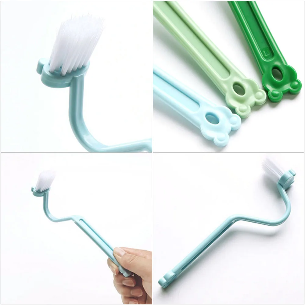 1pcs Useful Portable Creative Frog V Type Plastic Toilet Cleaning Brush Cleaner Brush Scrubber V-type Bent Bathroom Gadgets