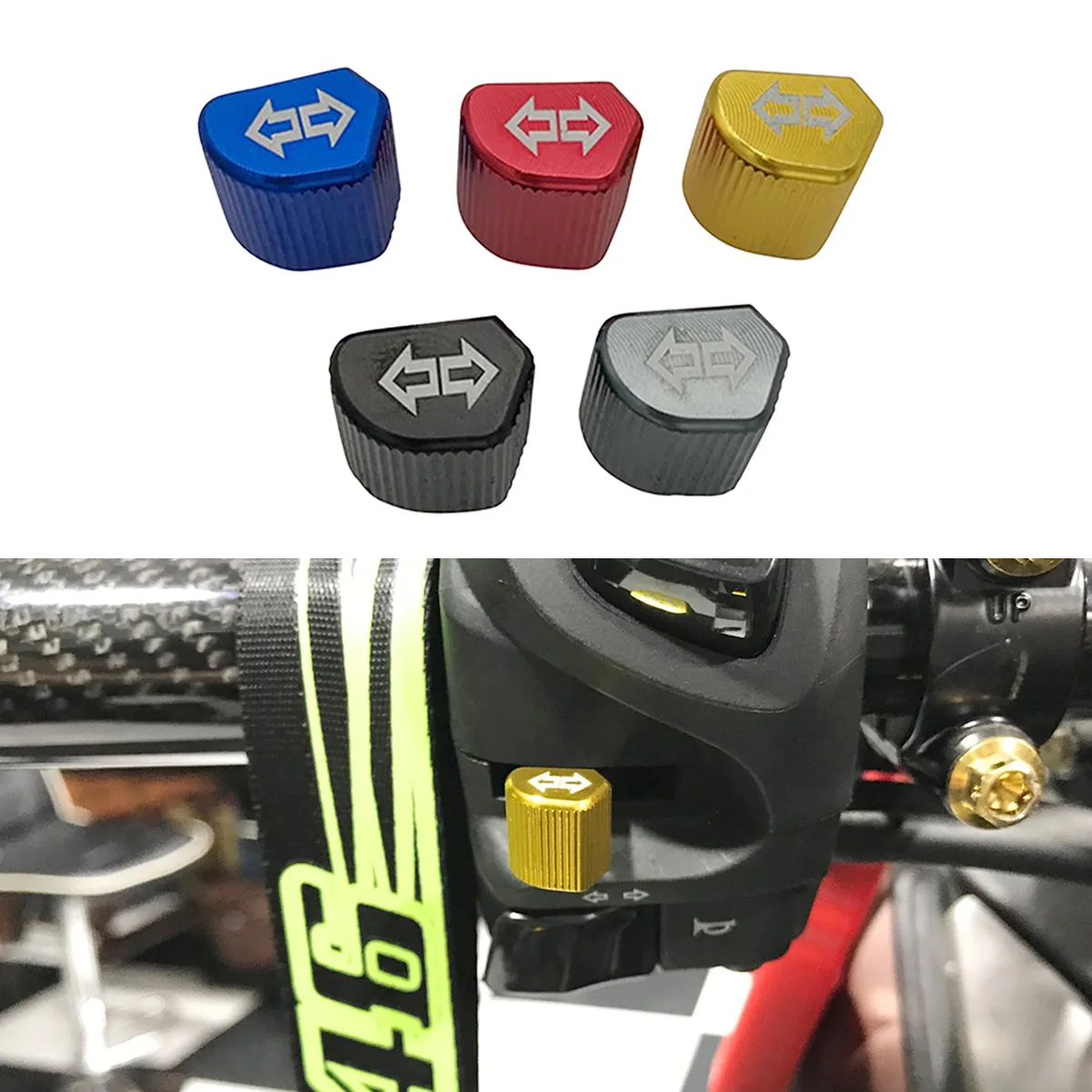 

Motorcycle ON-OFF Switch Horn Electric Button Turn Signal Lamp Light Controller Switch For Kawasaki Honda Yamaha KTM BMW Suzuki