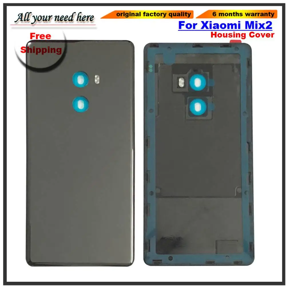 

5.99'' Original For Xiaomi Mi Mix 2 Back Battery Glass Cover Case For Xiaomi Mi Mix2 Rear Housing Battery Door Replacement Parts