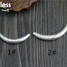 Uglyless Настоящее серебро 925 проба изогнутая труба фурнитура для бусин ювелирные изделия DIY ручной работы трубы результаты этнические Винтажные бусины