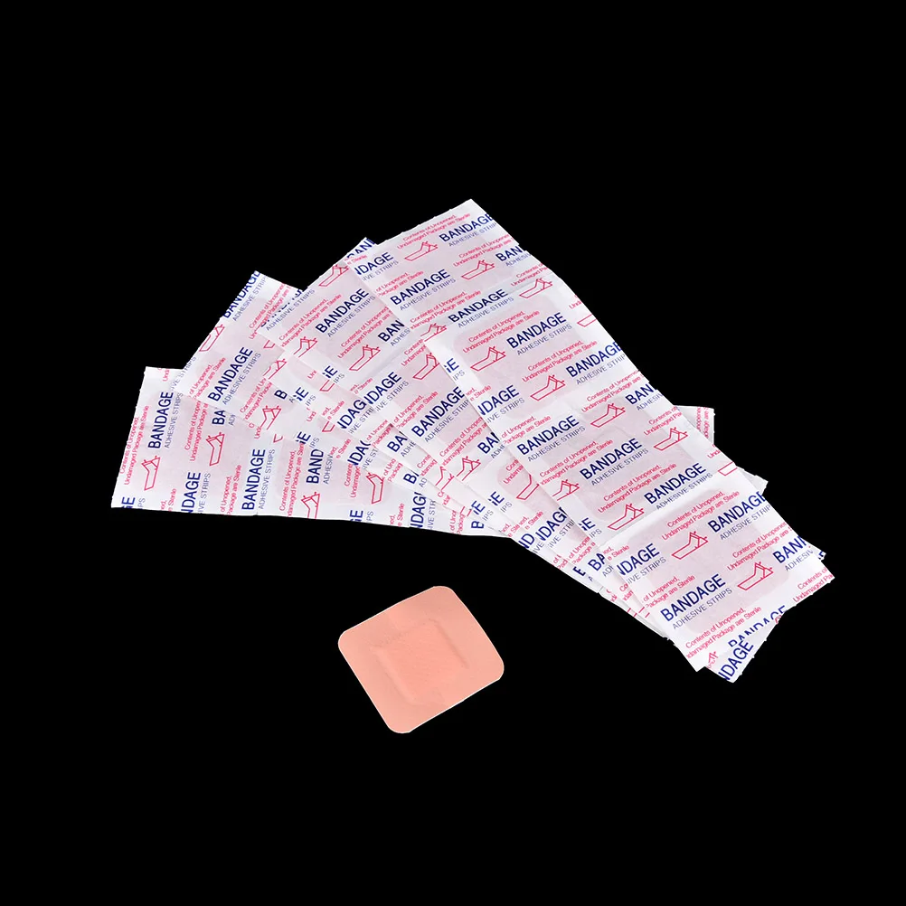 20Pcs Square Band Aid Disposable Sticking Plaster Bandage Waterproof Breathable Essential Hemostasis First Aid Family Pack