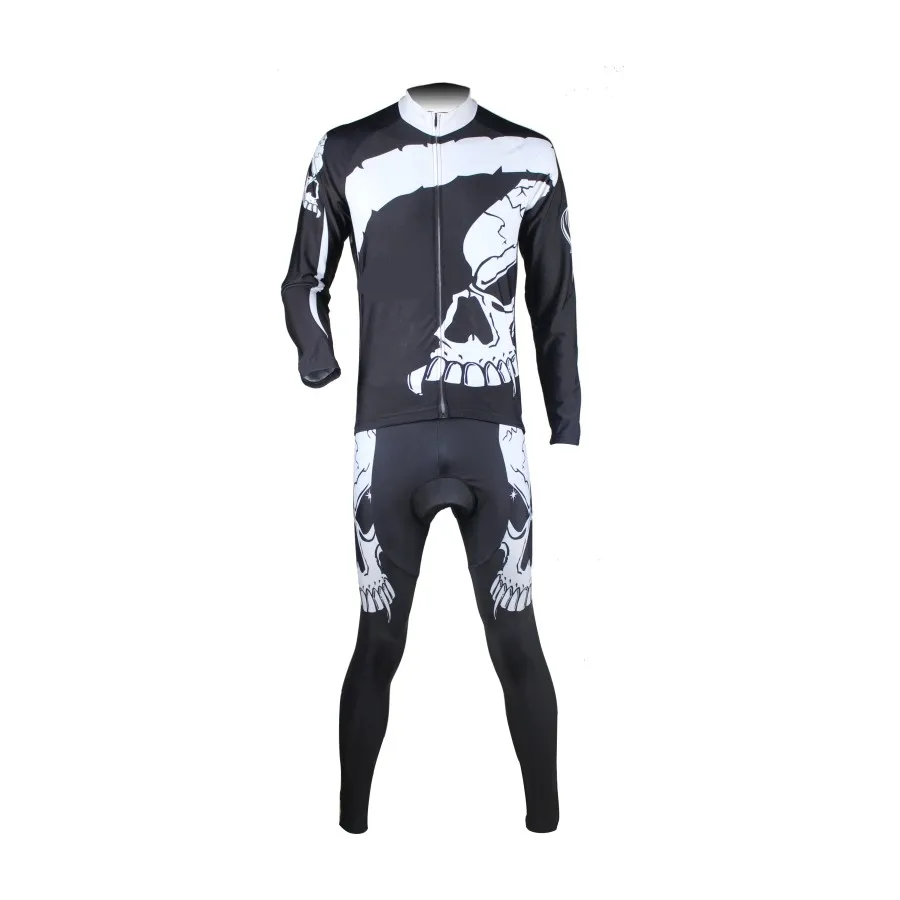 SURVIVE-2016-New-White-Skull-Men-s-Long-Sleeve-Cycling-Jersey-Set-specialized-bicycle-shorts-cheap (1)