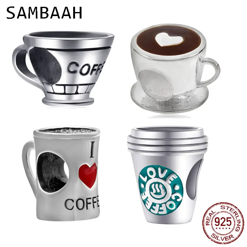 Sambaah I Love Savoury подвеска чашка кофе из стерлингового серебра 925 пробы любовь