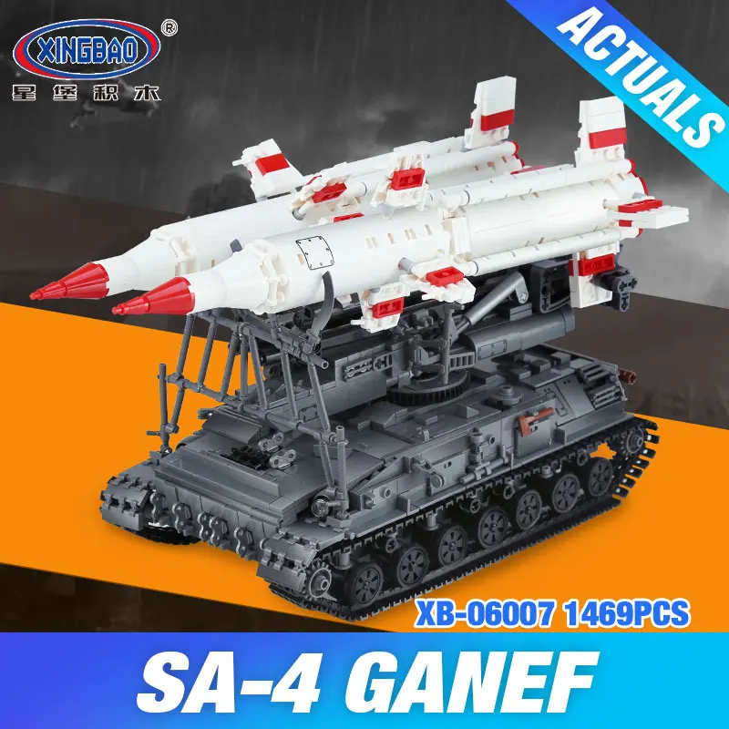 

Xingbao 06007 1469Pcs Military Series The SA-4 Ganef Set Building Blocks Bricks Children Educational Boy`s Toys Model Gifts