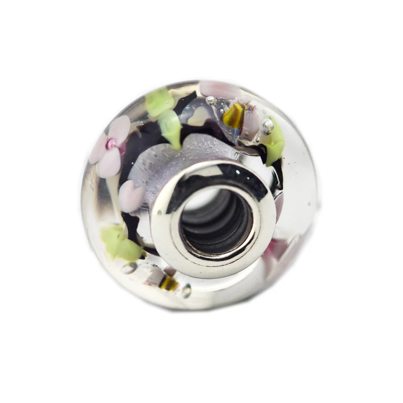 

100% 925 Sterling Silver Jewelry Enchanted Garden Murano Glass Beads Fits Pandora Bracelet DIY Making Charms Women Accessories