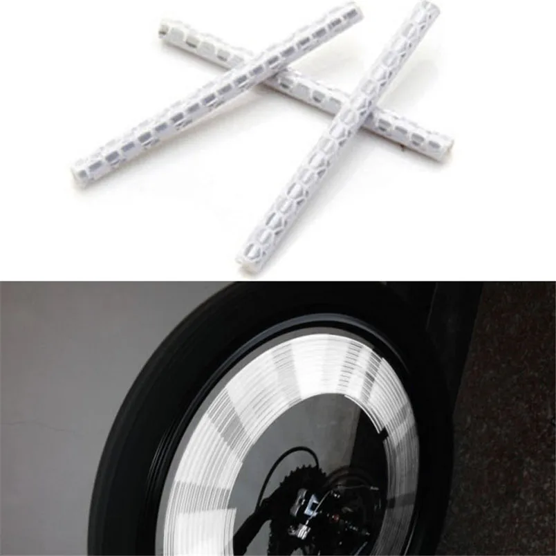 Hot Sale 12pcs Bicycle Wheel Spoke Reflector Reflective Strip Clip Tube Multicolor Cycling Bicycle Accessories #4S13 (14)