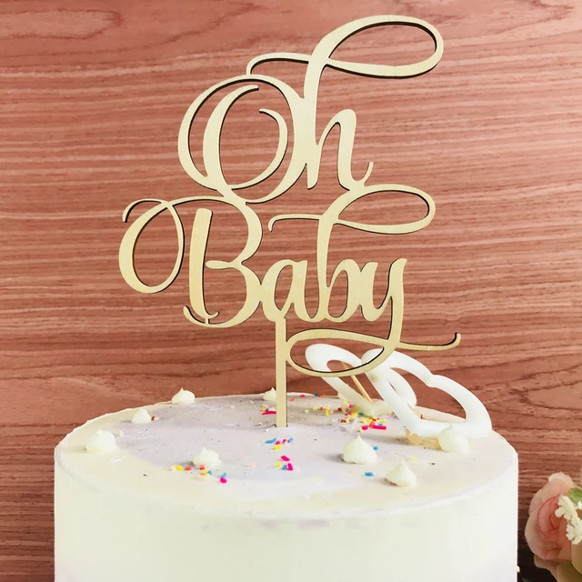 Décoration de gâteau Oh Baby, fournitures de décoration de gâteau de douche  de bébé, garniture de