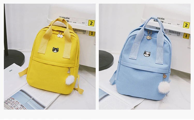Милый женский рюкзак для школьников-подростков, модная простая школьная сумка для девушек, тканевый рюкзак, женский рюкзак Mochila