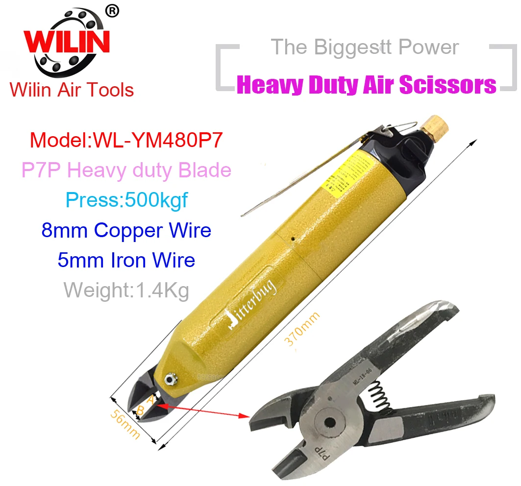 Wilin Cutting Gold and Silver Jewelry Air Crimping Pliers 3mm Copper