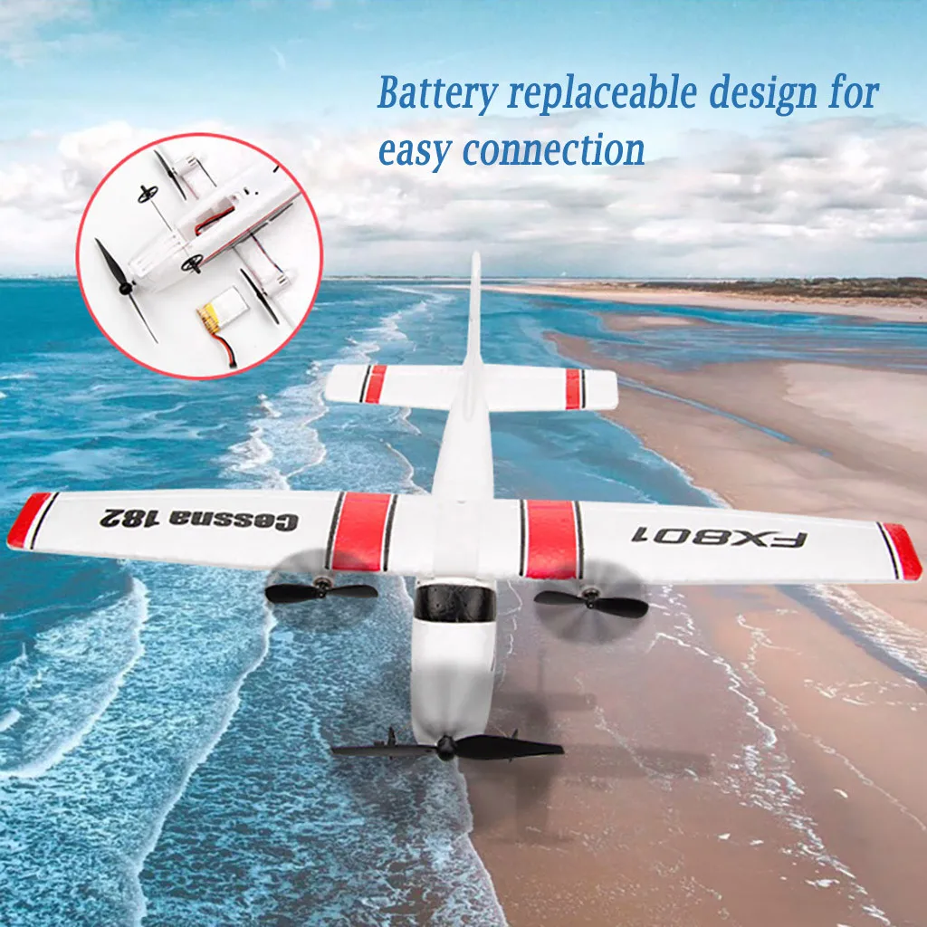 EPP foam 450 mAh large capacity aircraft battery FX-801 2.4G radio control 2CH RC aircraft drone glider outdoor toys