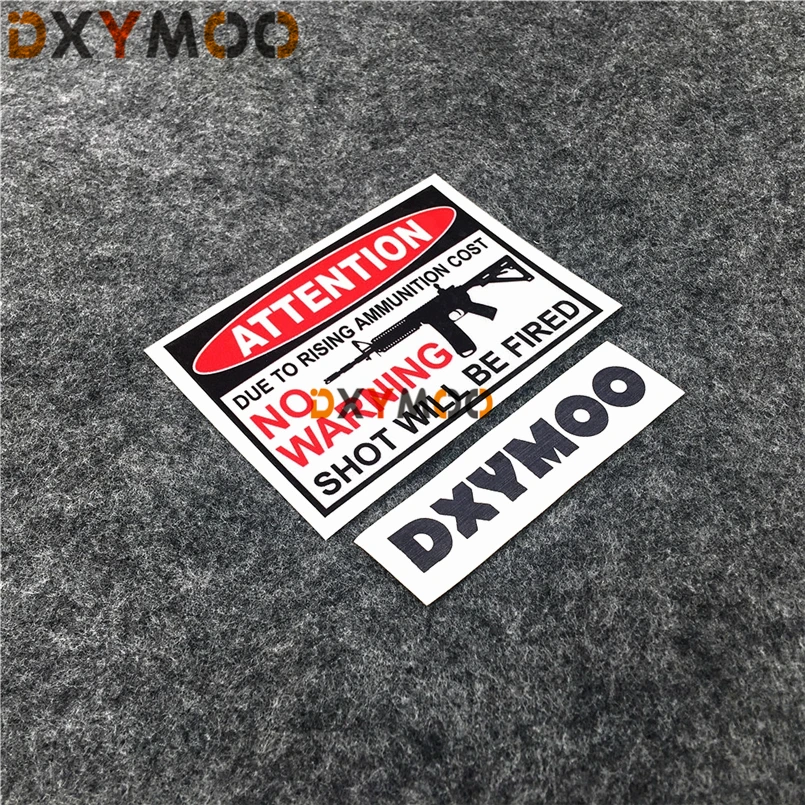 ATTENTION Rising Weapon Cost No WARNING SHOT WILL BE FIRED Car Stickers Decoration Graphic | Автомобили и мотоциклы