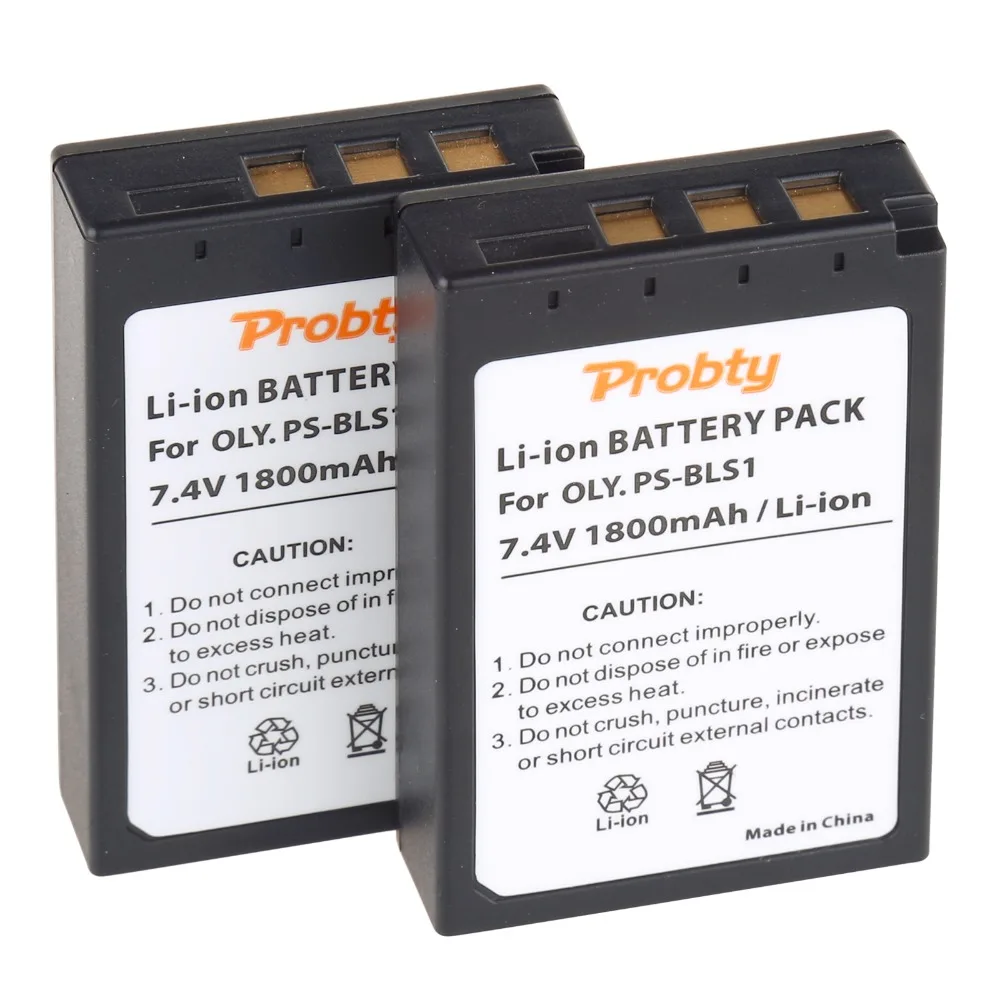Probty 2Pcs Ps-Bls1 Bls-1 Bls1 Batteria Per Olympus Evolt E-400 E-410 E-420 E-450 E-600 E-620 Penna E-P1 E-P2 E-P3 E-Pl1 E-Pl3.