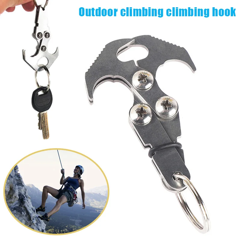 High Quality Gravity Hook Key Chain Multi Tools Emergency Survival For