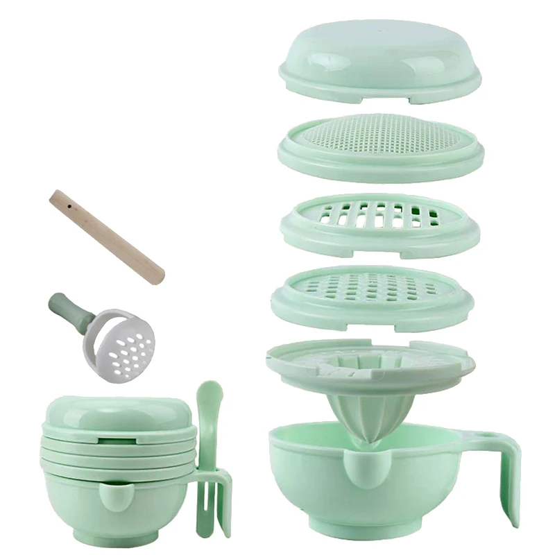 Baby Supplement Feeding Kit Grinding Food Dishes Hygiene Nibbler Food-grade Safety Bowl Toddler Food Mills Mashed Tools BB5072 (9)