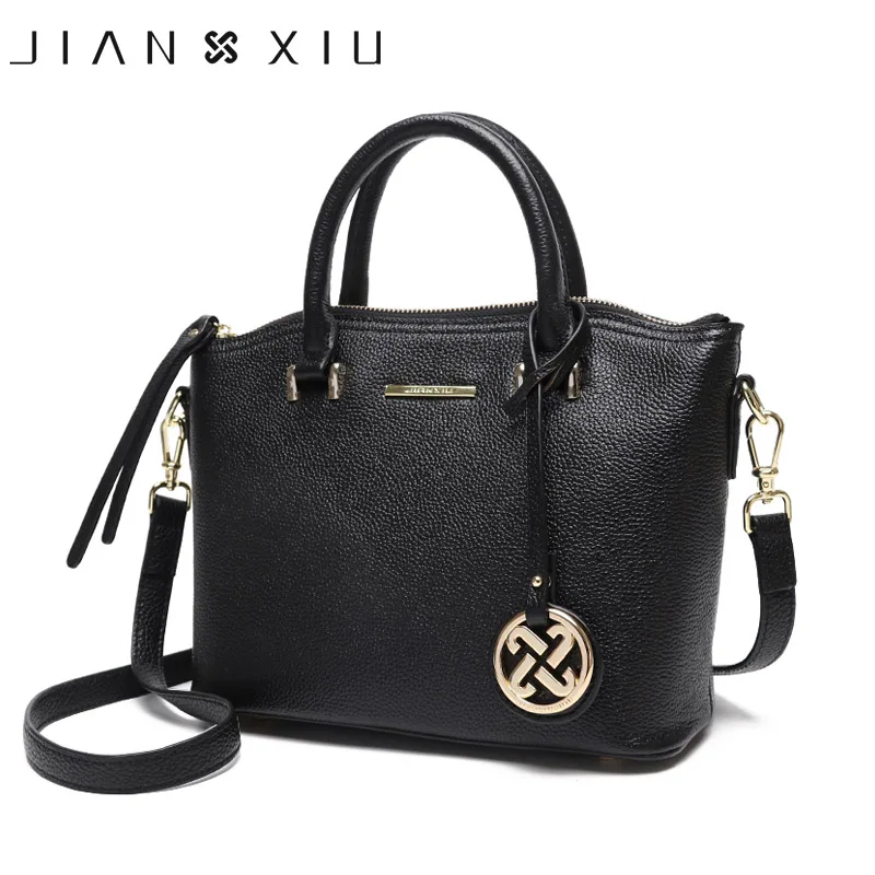 

JIANXIU Brand Genuine Leather Handbag Female Casual Leather Tote Top-handle Bag Large Shoulder Bag For Women Messenger Bags 2017