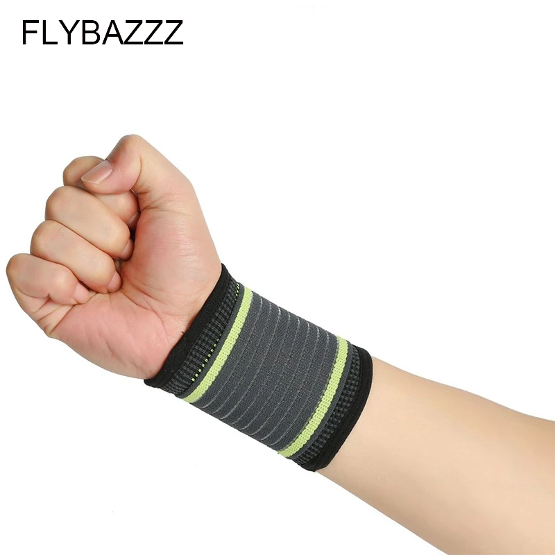 FLYBAZZZ Elastic Palm Wrap Wrist Hand Brace Support Sleeve Band Sports Safety Gym Training Guard Stripe Bandage Wrist Support(8)