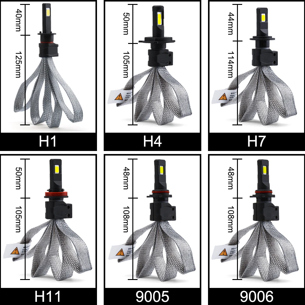 Автомобильные фары H1 H4 H7 H11 HB3 HB4 светодиодный автомобилей головной светильник накаливания 60 Вт 6400lm 6000 К S7 Авто противотуманных фар с возможностью креативного светильник 12V 24V светодиодный H7 головной светильник s