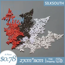 

3Pair(6Pcs) European-style 3D Embroidery Patch and Clothing Lace Fabric DIY Handmade Fashionable Patches 27X11cm