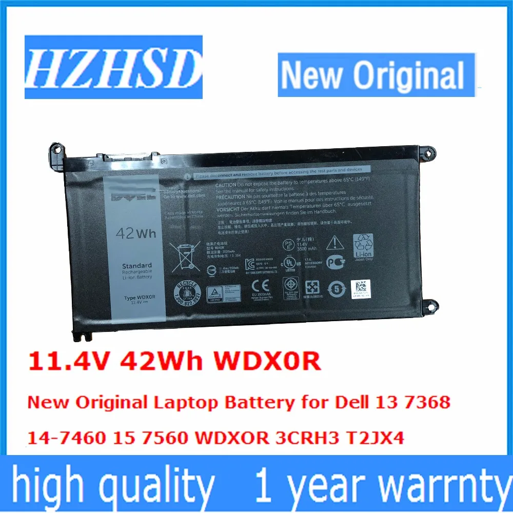 Продажа 11,4 V 42Wh WDX0R новый оригинальный ноутбук Батарея для ноутбука Dell 13 7368 14 7460 15 7560 wdxor 3CRH3 T2JX4