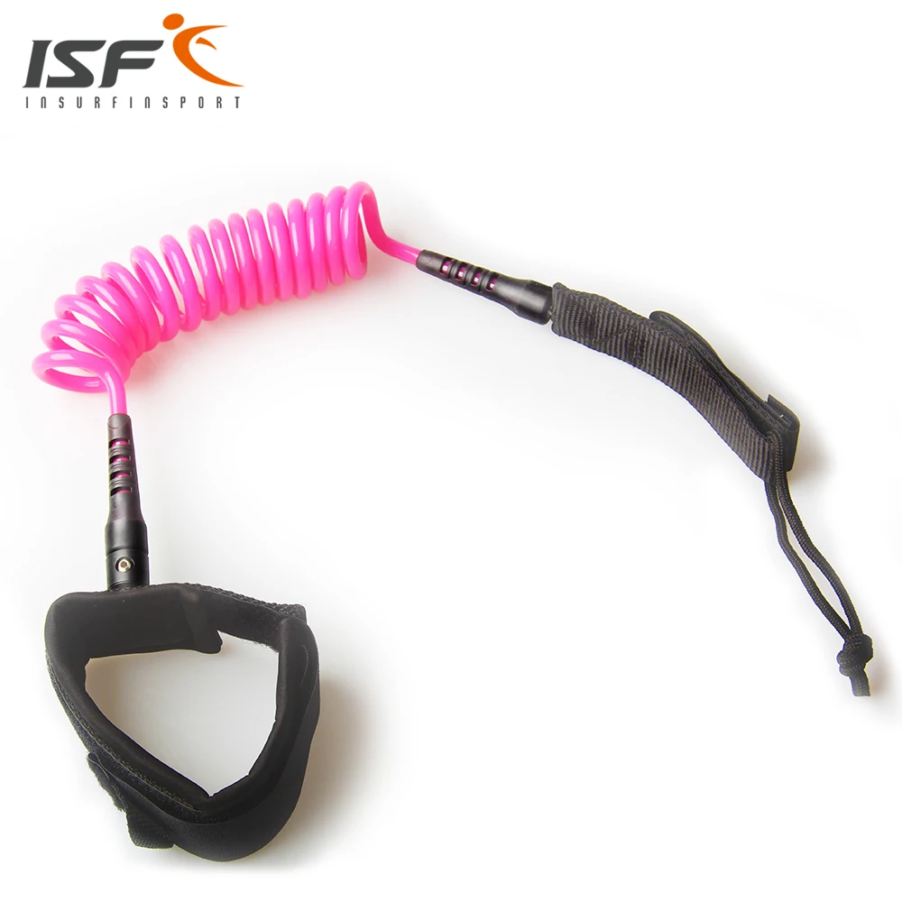6' pink surf leashes/leg rope/sup coil leashin Surfing from Sports
