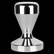 Behokic 57.5mm Stainless Steel Espresso Coffee Bean Tamper Pressure Powder Hammer Flat Base Grip Handle Gadget Bar Coffee Tools