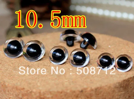 

Free shipping!!!!10.5mm 100pairs transparent cat eye/ Sew-On EYES/Doll eyes